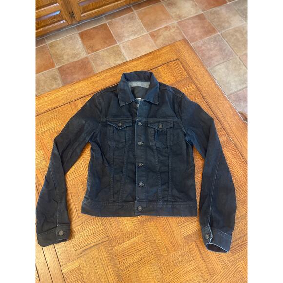 AG DARK DENIM COATED JACKET LARGE - Picture 1 of 4